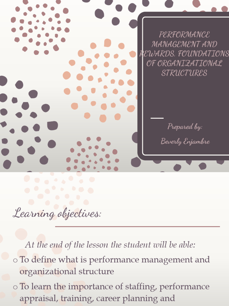 Performance Management and Rewards, Foundations of Organizational | PDF ...