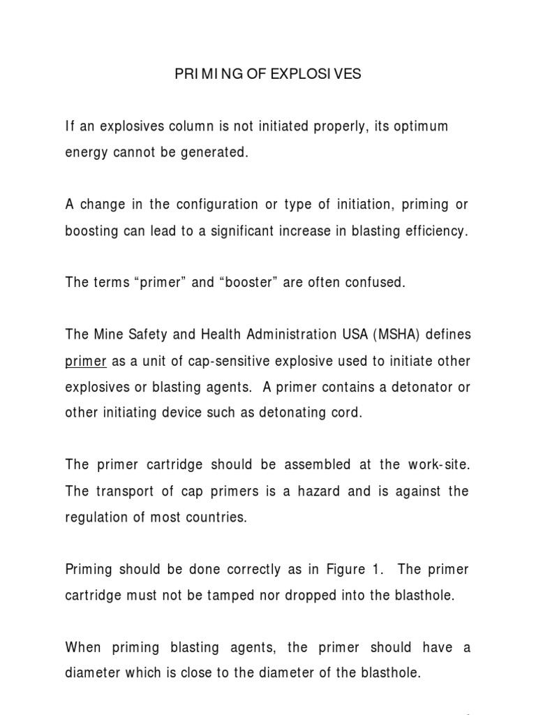 Effective Priming of Explosives | PDF | Explosive Material | Explosion