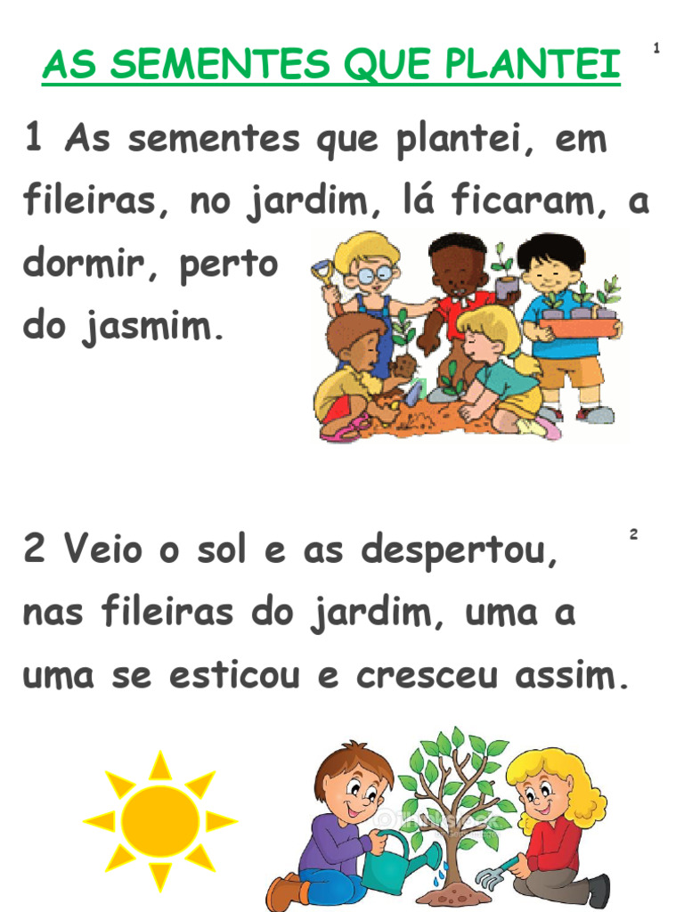 Sementes que Crescem no Jardim | PDF