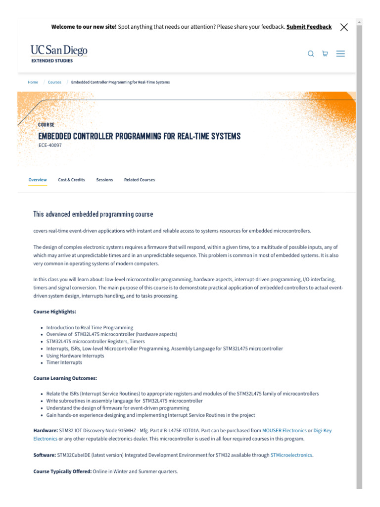Real-Time Embedded Controller Programming | PDF | Microcontroller ...