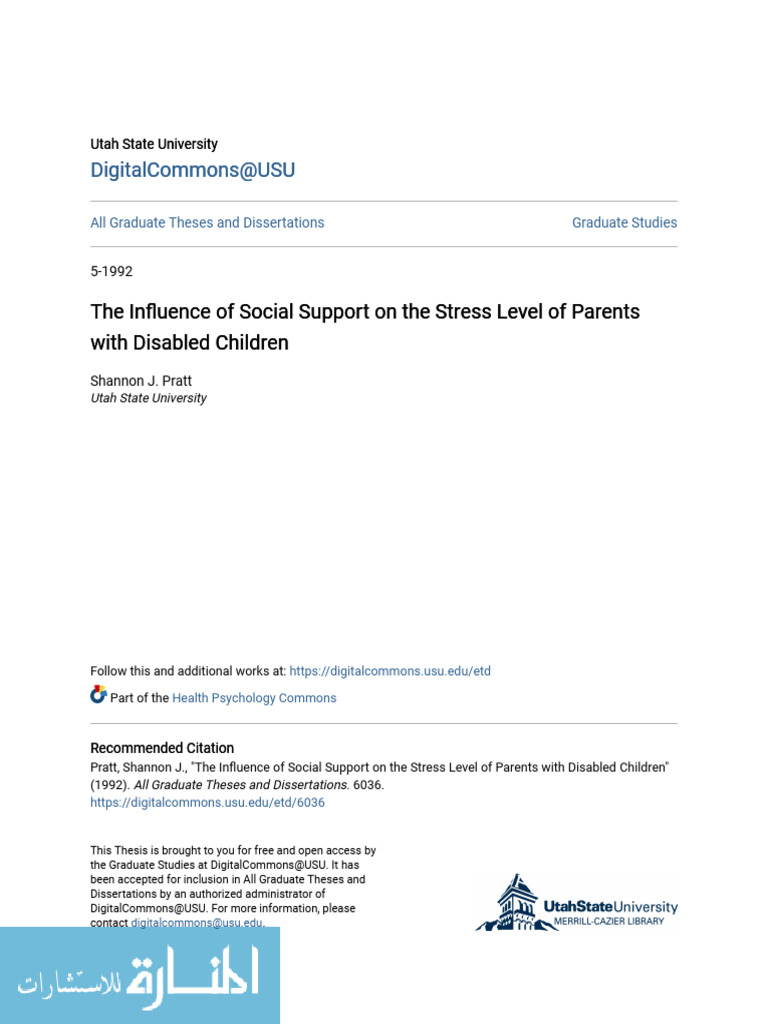 The Influence of Social Support On The Stress Level of Parents ...