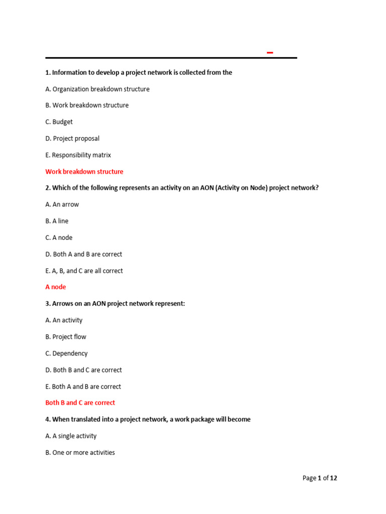 PMP _Mock Exam 1 | PDF