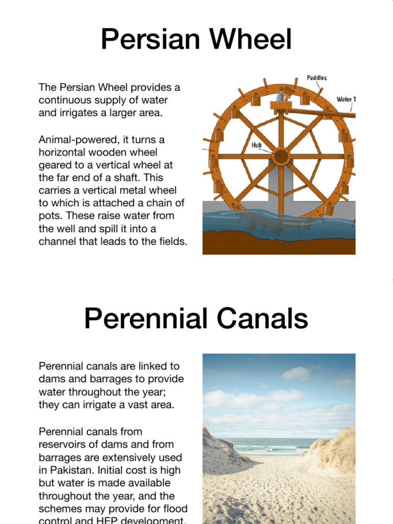 Persian Wheel vs. Perennial Canals | PDF | Irrigation | Earth Sciences