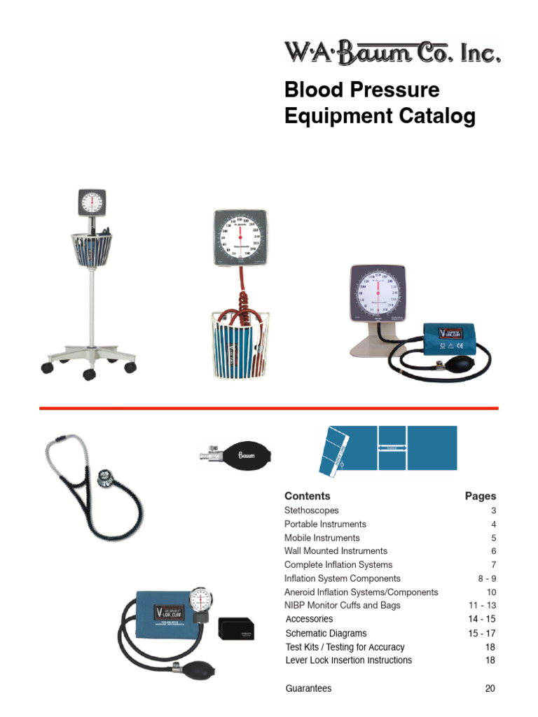 Blood Pressure Equipment Catalog | PDF | Pressure Measurement