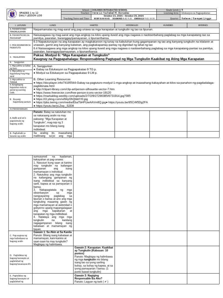 Q2 DLL Esp 9 W4 | PDF