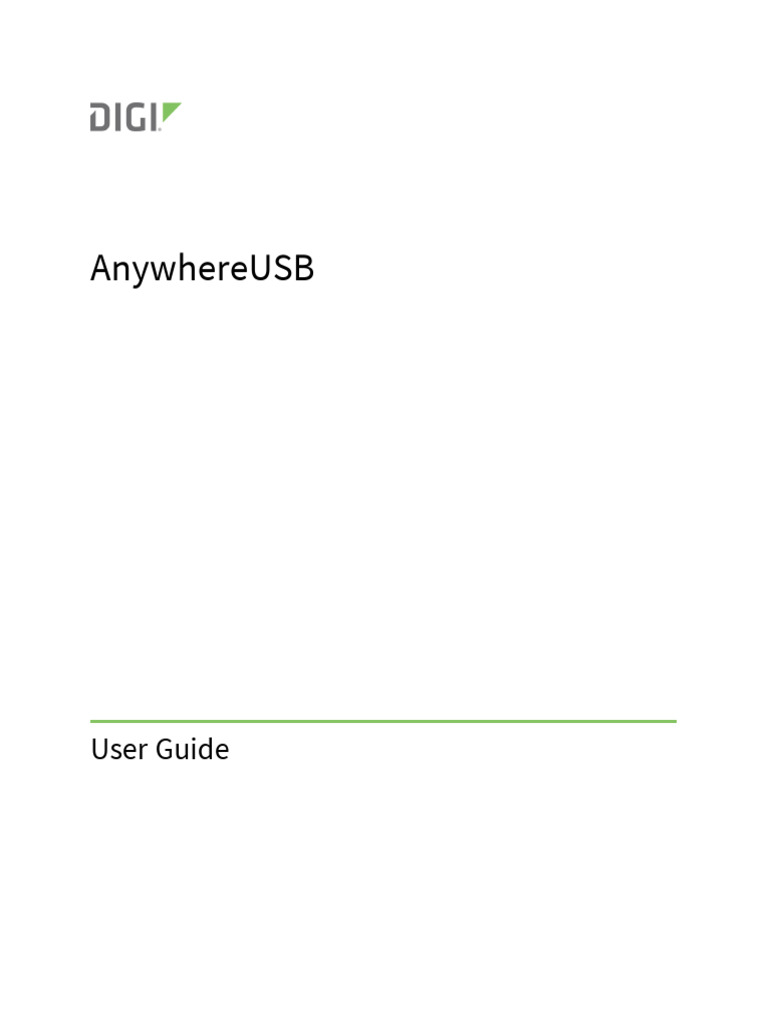 AnywhereUSB User Guide | PDF | Ip Address | Usb