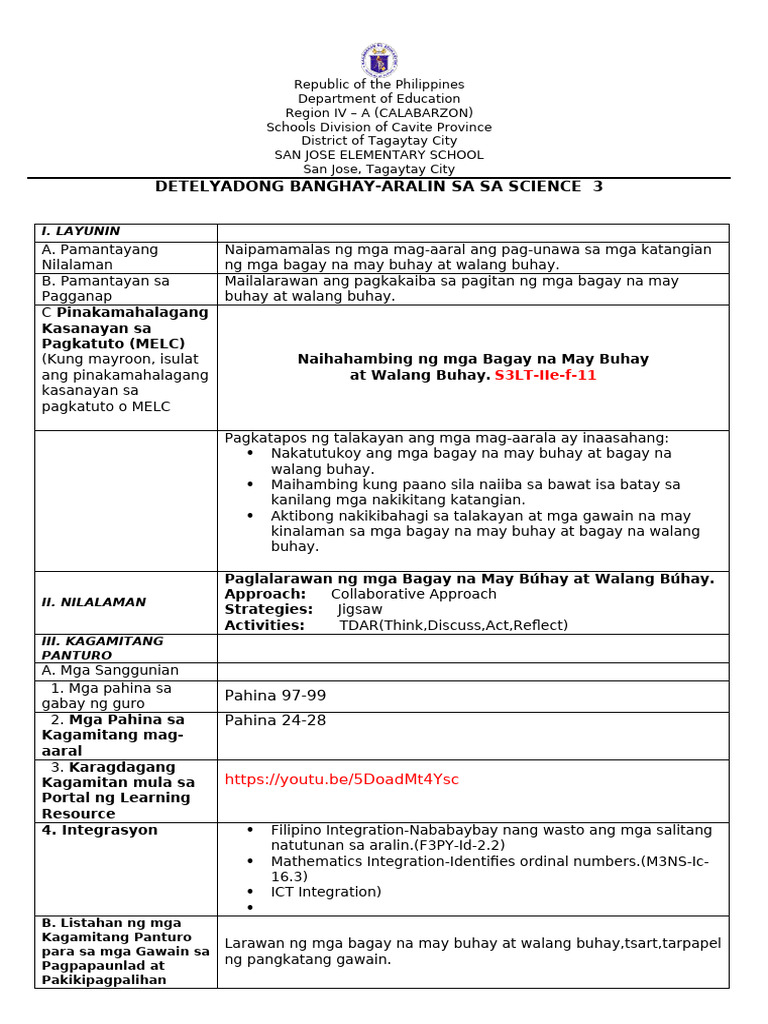 DETAILED-LESSON-PLAN-IN-science 3-IDEA-FORMAT | PDF