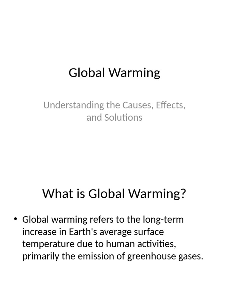 Global Warming Presentation | PDF