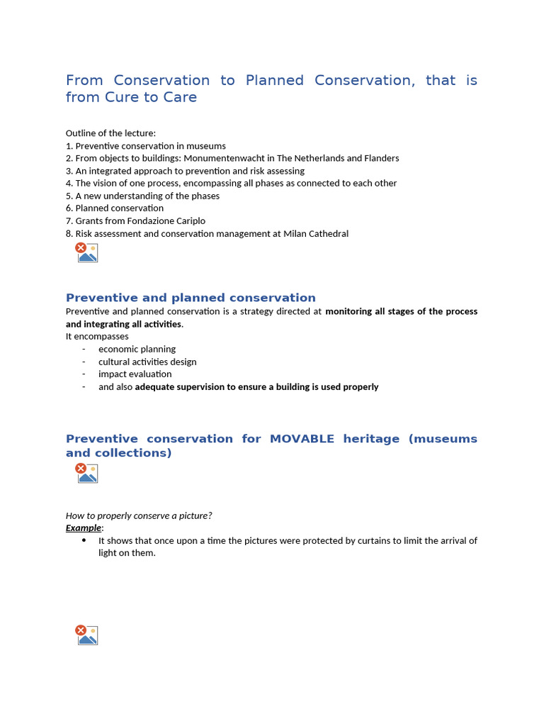 Planned Conservation Strategies in Heritage | PDF | Sustainability ...