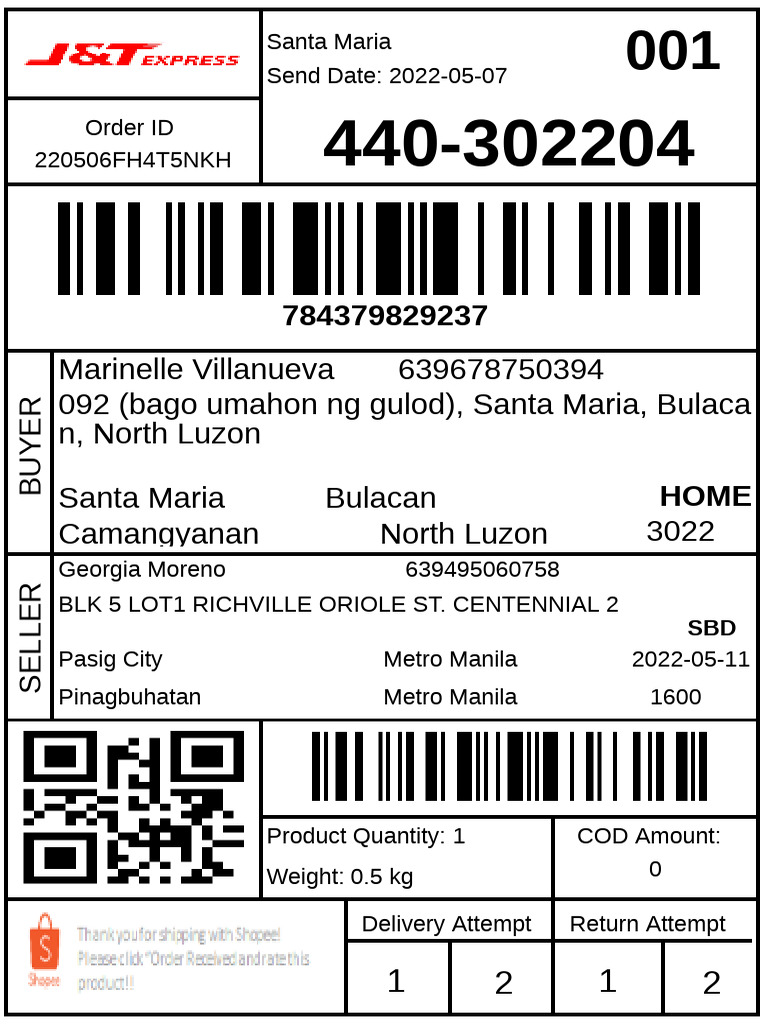 Air Waybill - Standard Local 1 | PDF