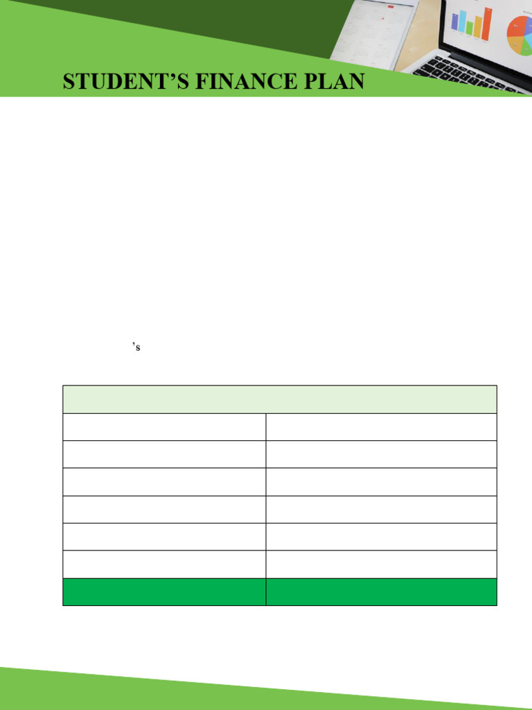 Student Financial Management Plan | PDF | Net Worth | Credit Card