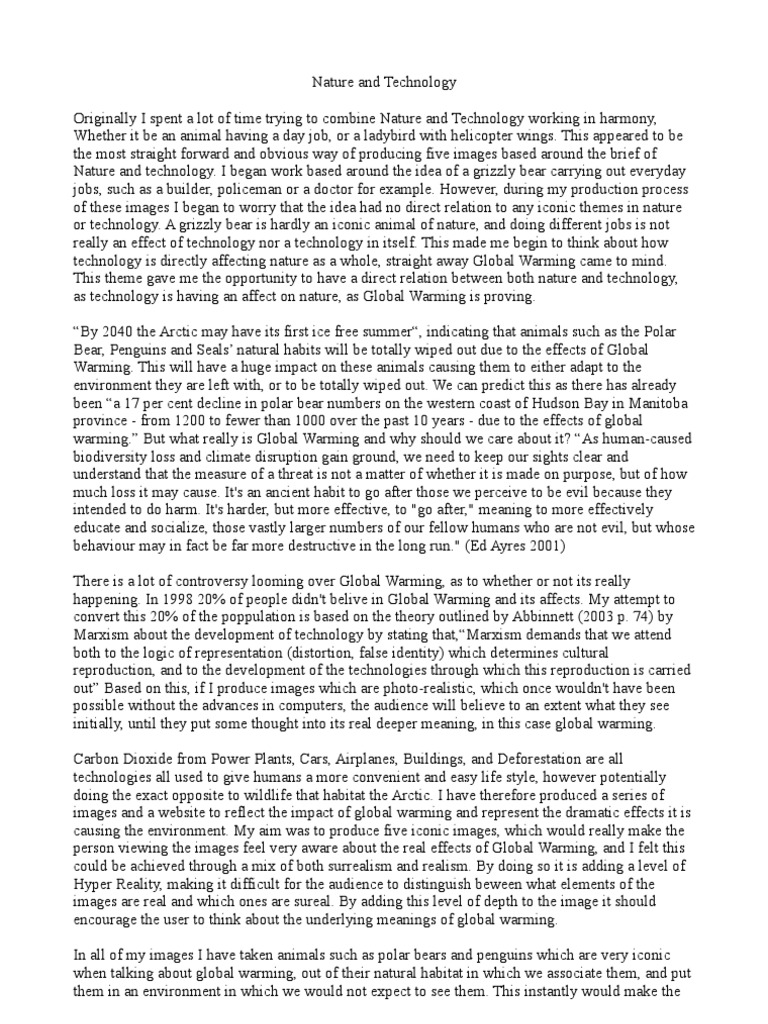 How technology affects our relationship with nature picture