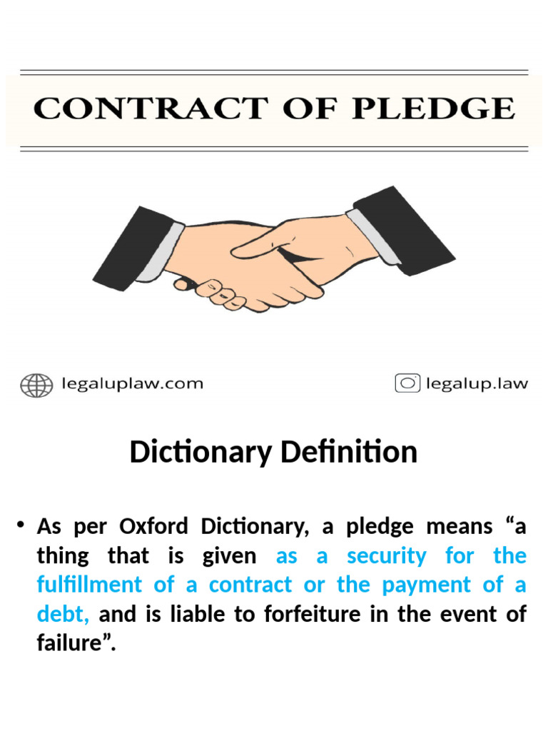 Understanding Pledge Contracts | PDF | Loans | Debt