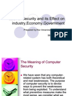Lack of Security and Its Effect On Industry, Economy, Government