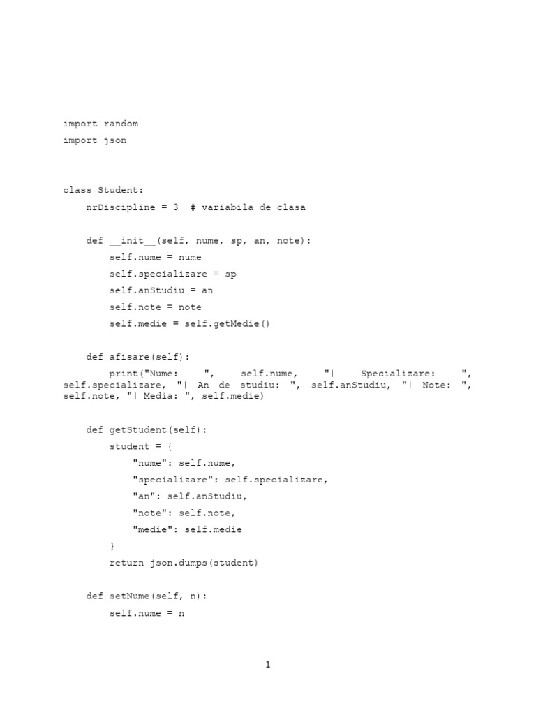 Gestionare Studenți Python | PDF | Computer File Formats | Json