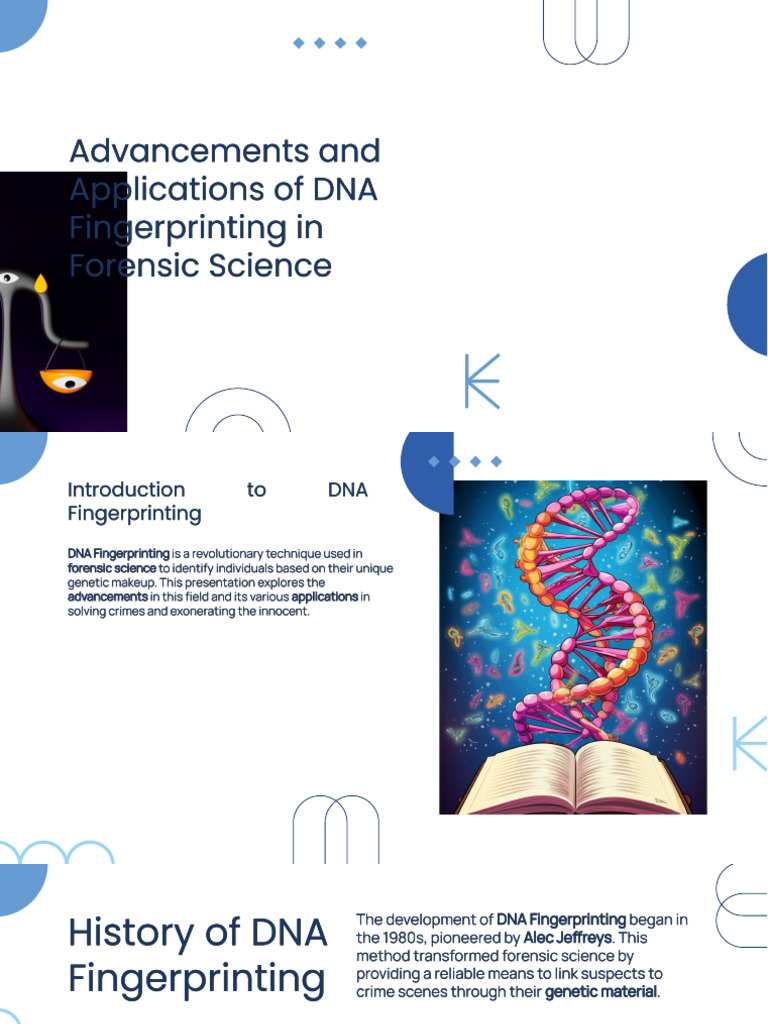 Slidesgo Advancements and Applications of Dna Fingerprinting in ...