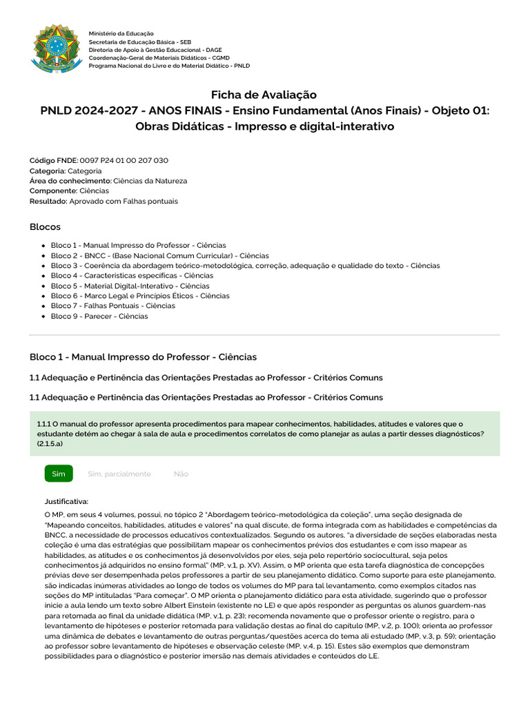 PNLD | PDF | Interdisciplinaridade | Science