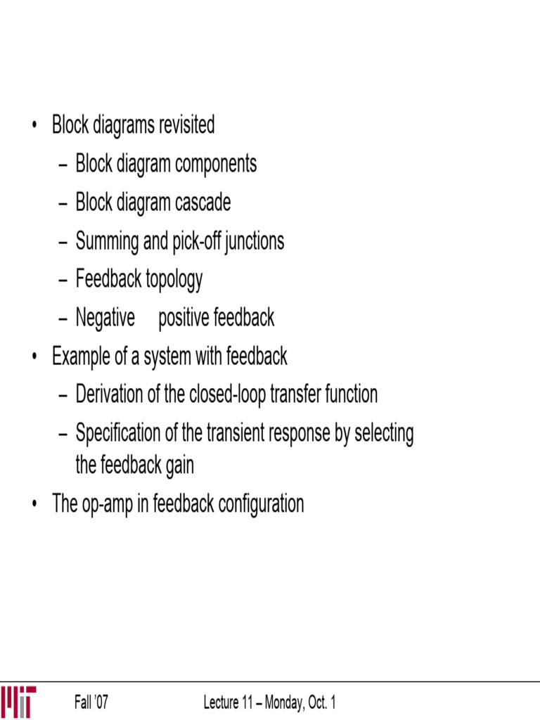 Lecture 11 | PDF | Feedback | Computer Engineering