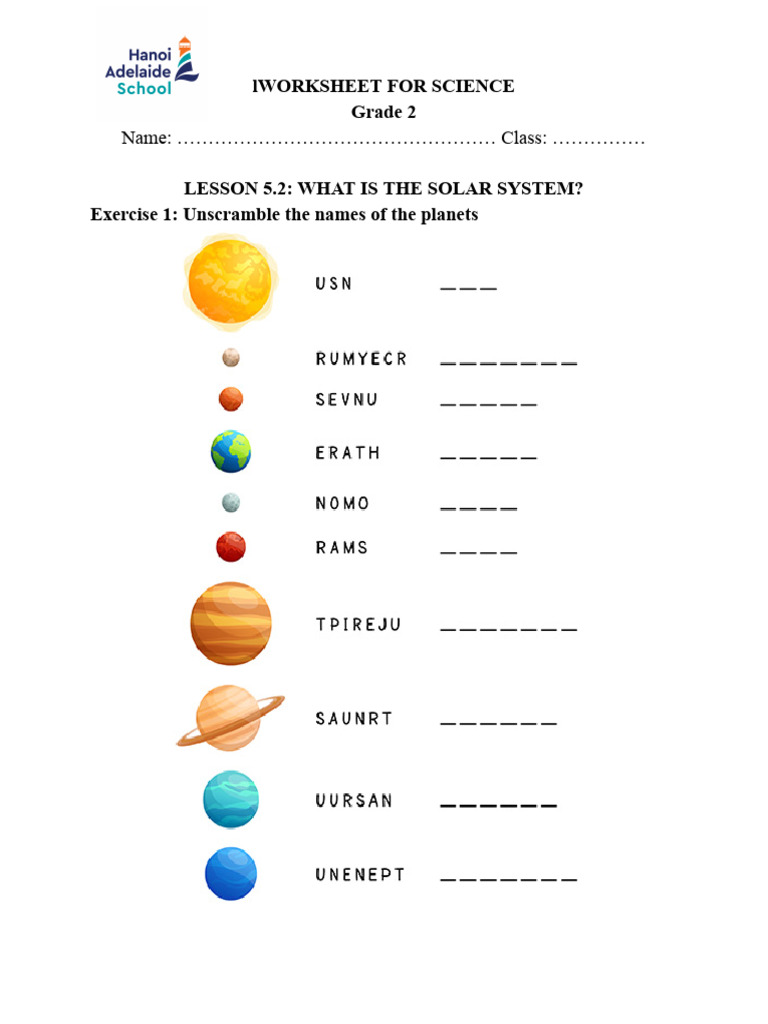 Worksheet - Science 2 - Lesson 5.2 (1) | PDF