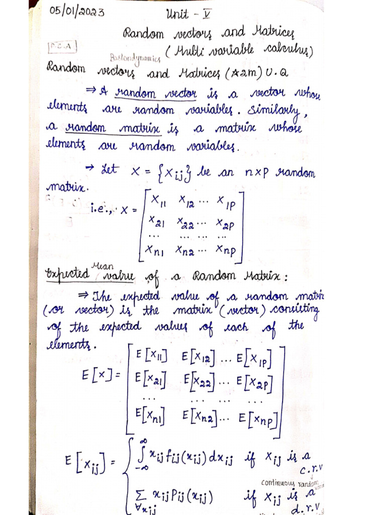 MA4151 Unit 5 | PDF