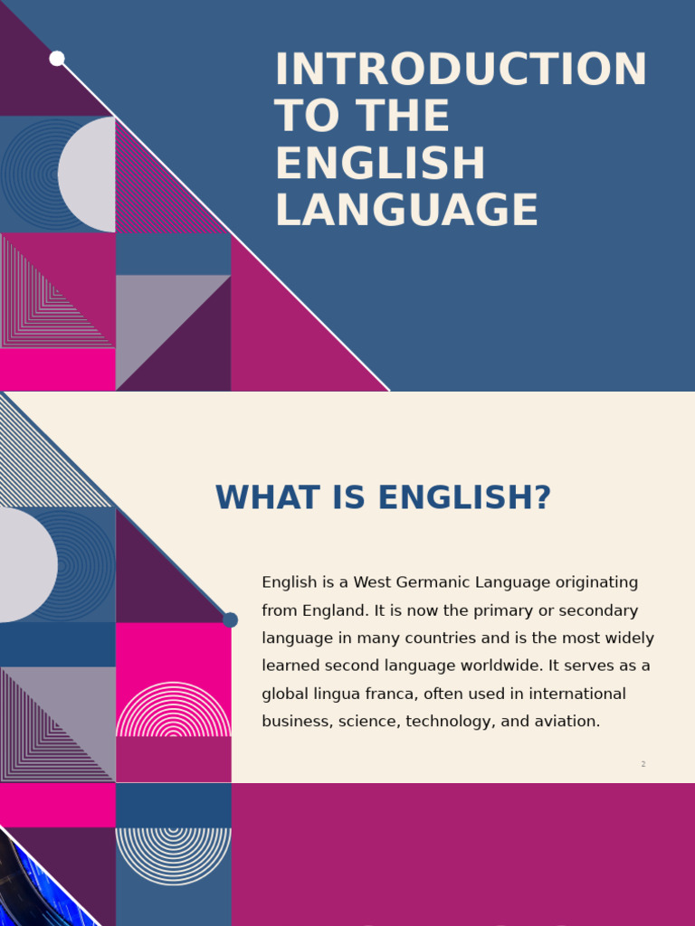 Introduction to the English Language | PDF | English Language | Linguistics