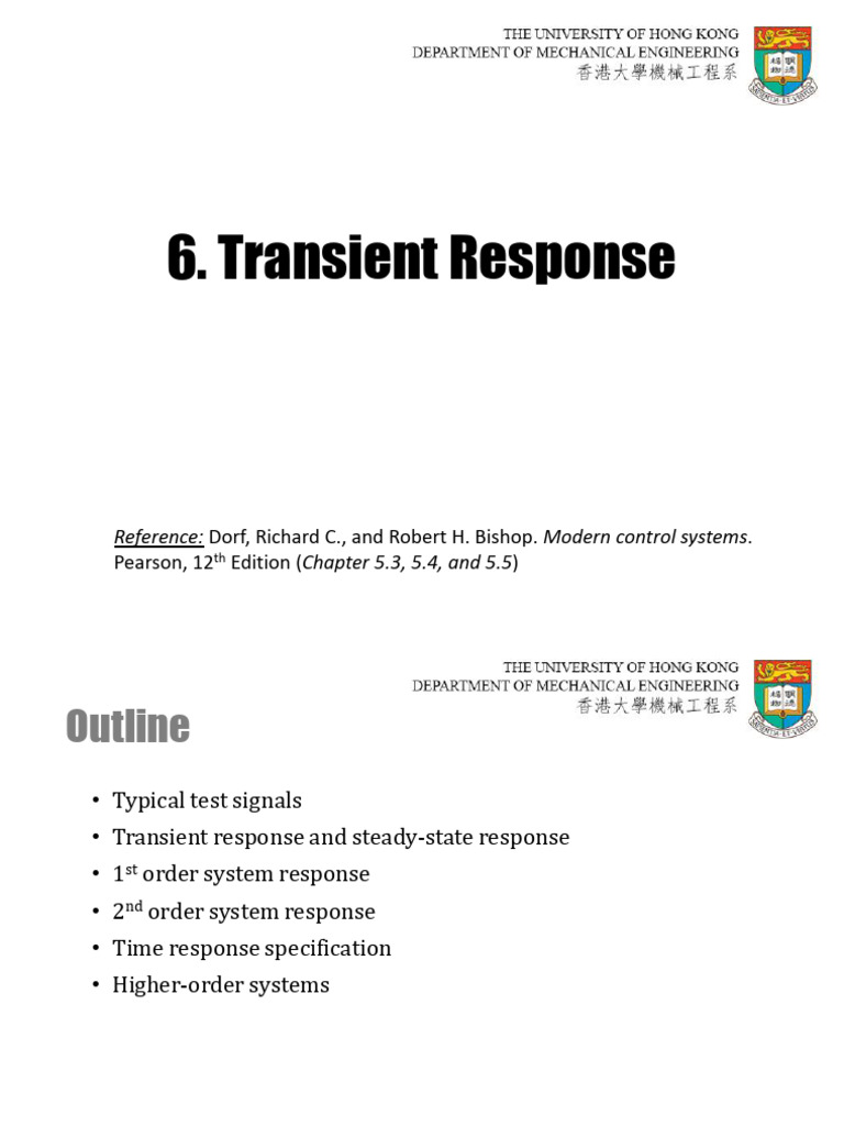 Transient Response in Control Systems | PDF | Electronics | Applied ...