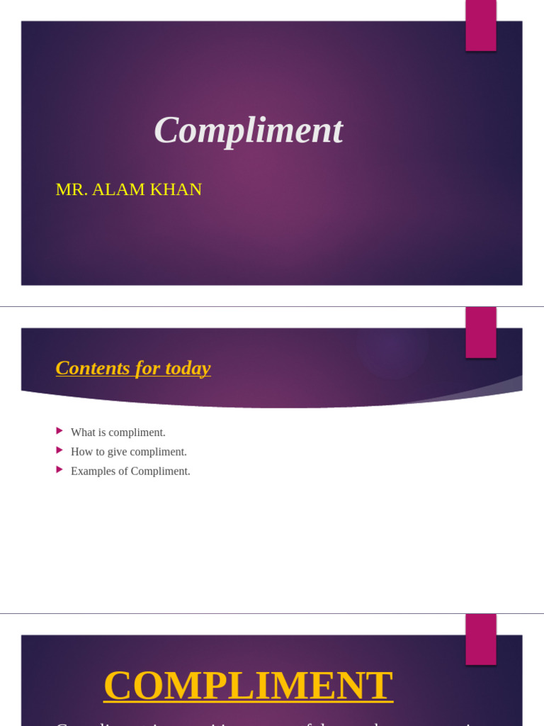 Compliment | PDF | Behavioural Sciences | Psychological Concepts