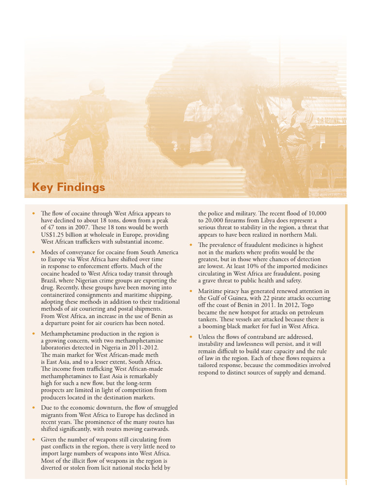 West Africa TOC KEYFINDINGS | PDF | Smuggling | West Africa