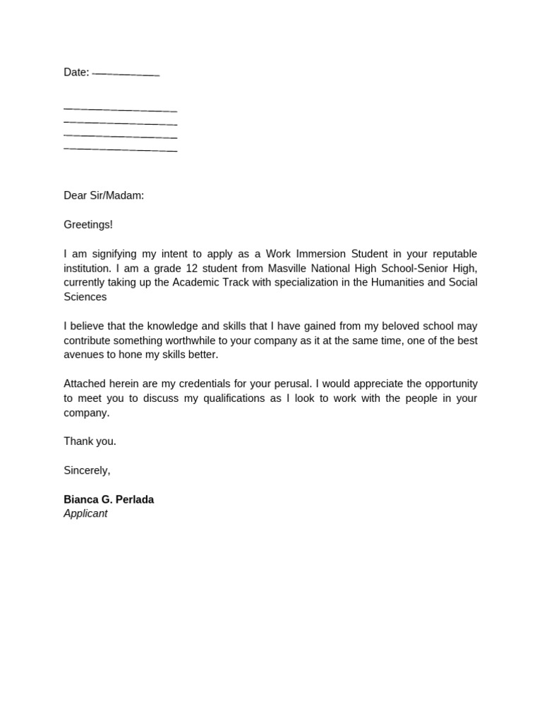 Letter of Intent | PDF