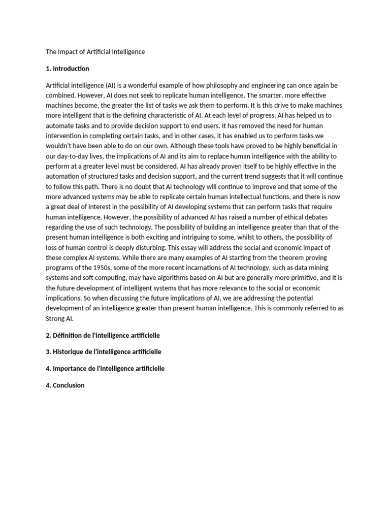 Social and Economic Impact of AI | PDF | Artificial Intelligence ...