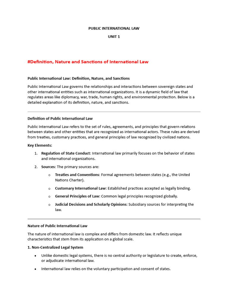 Understanding Public International Law | PDF | International Law | Treaty