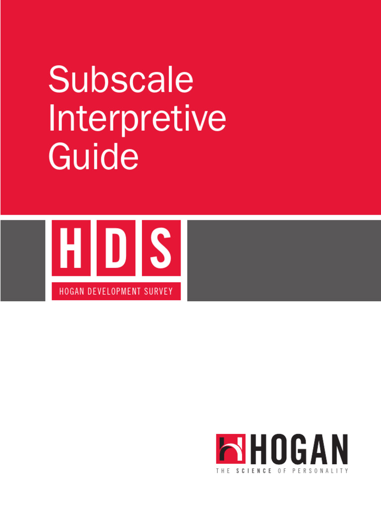 Hogan Development Survey Subscale Guide | PDF | Psychometrics | Risk