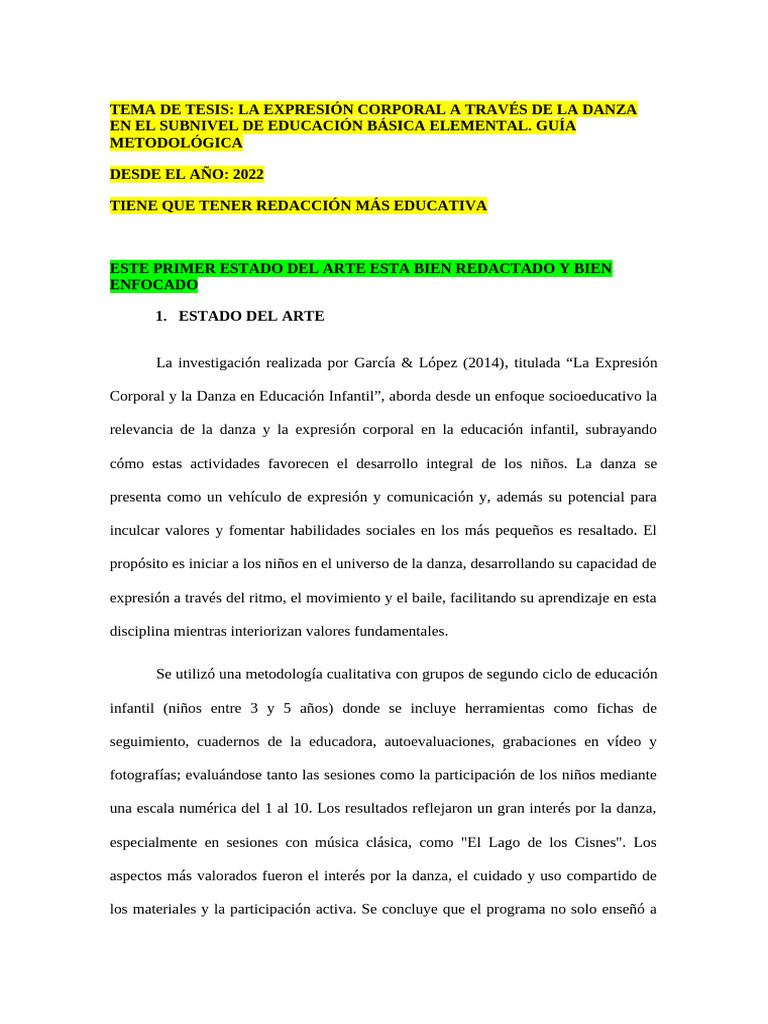 Danza y Expresión Corporal en Educación | PDF | Bailes | Las emociones