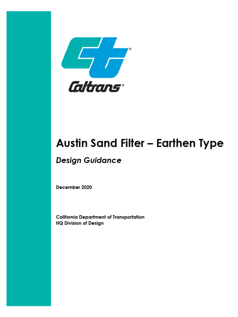 Austin Sand Filter Design Guidance | PDF | Stormwater | Surface Runoff