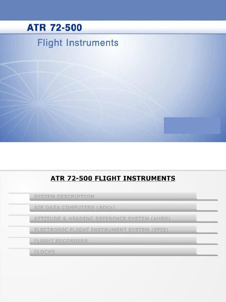 ATR Flight Instruments Overview | PDF | Aviation | Aerospace