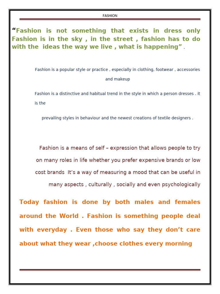 fashion is not something that exists in dresses only Vinyl Wall Decal Stickers Motivation Quote Words Coco Chanel Fashion B —  Wallstickers4you main image 0