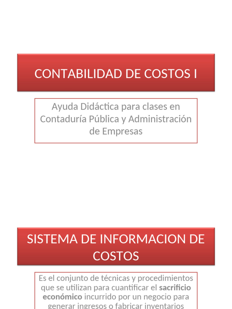 Contabilidad de Costos I | PDF | Business | Costo