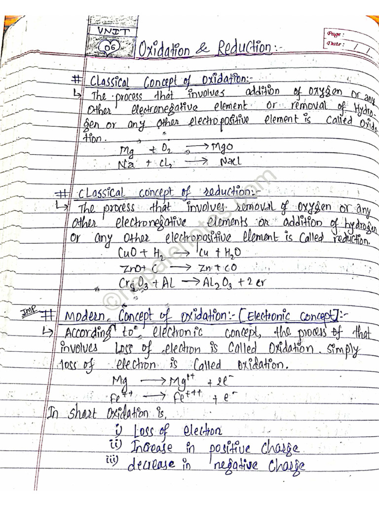 Unit 6 Oxidation and Reduction | PDF