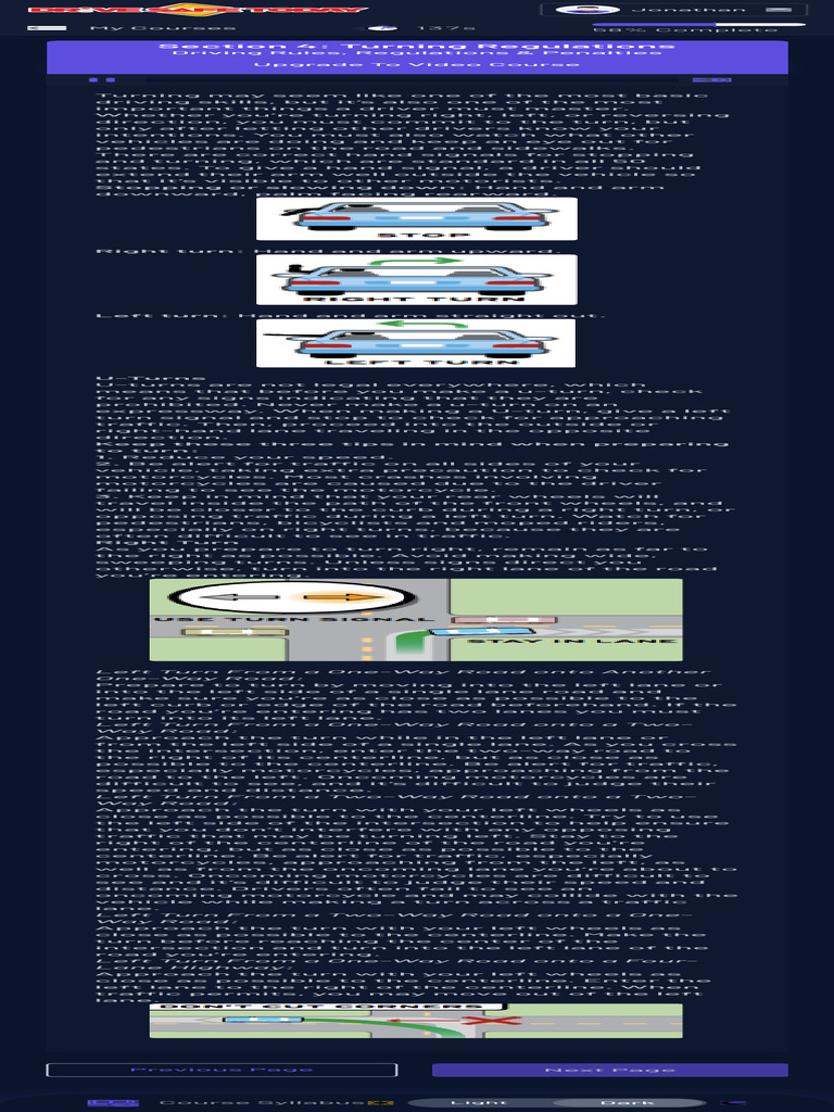 Driving Turn Rules & Tips | PDF | Intersection (Road) | Transportation ...