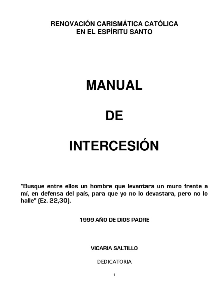 Manual de Intercesión Católica 2025 | PDF | Oración | Rápido