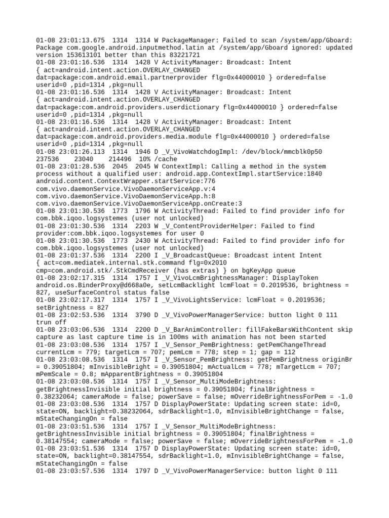 Log | PDF | Computer Science | Operating System Technology