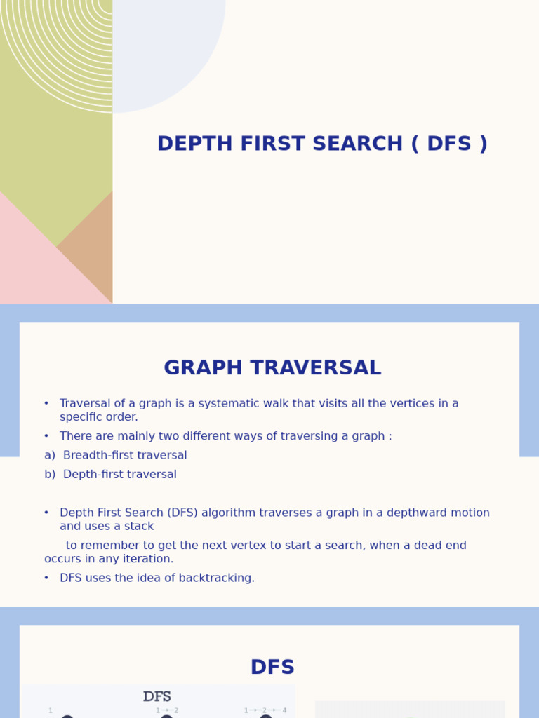 Depth First Search (DFS) | PDF
