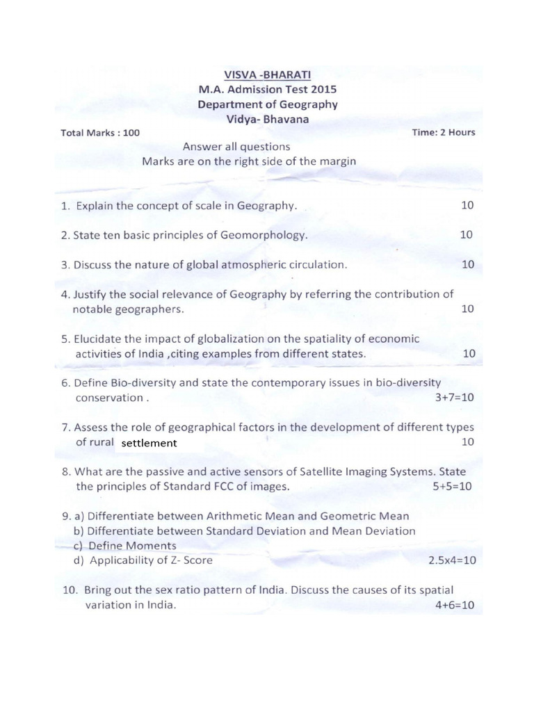 Previous Year Question Paper Pdf
