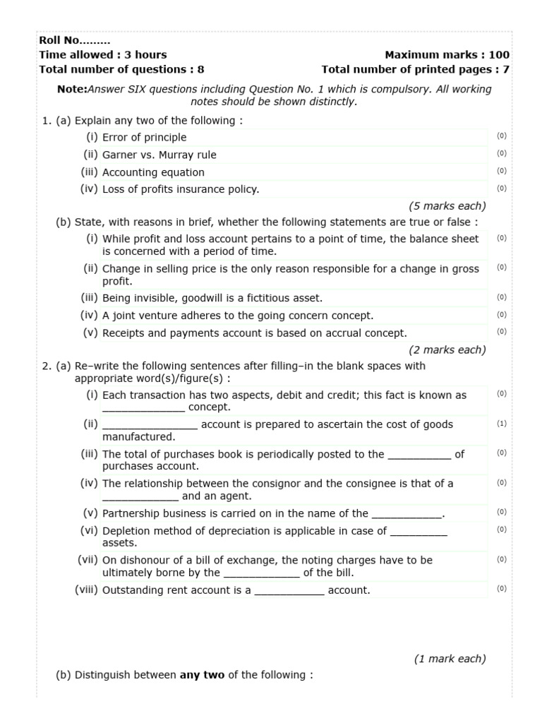 CS FP - Financial Accounting - December 2010 | PDF | Debits And Credits ...
