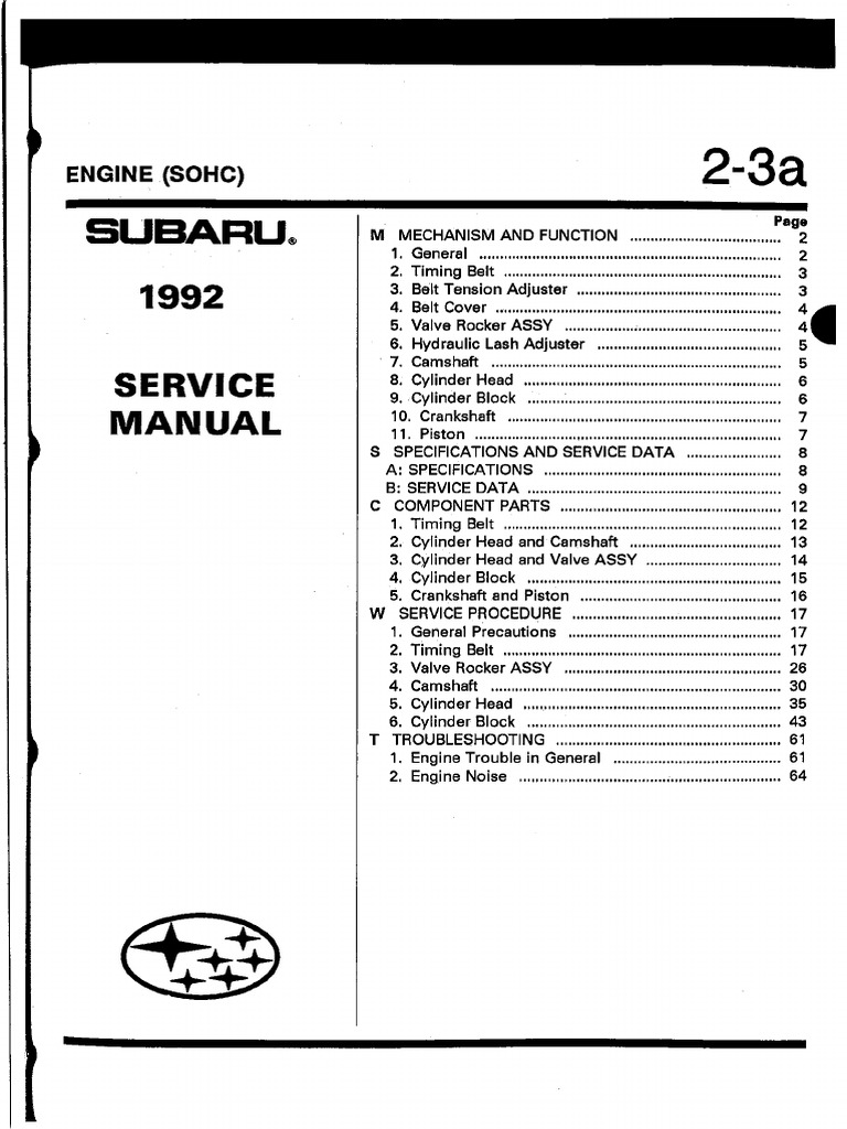 Section 2.3a - Engine (SOHC) | PDF