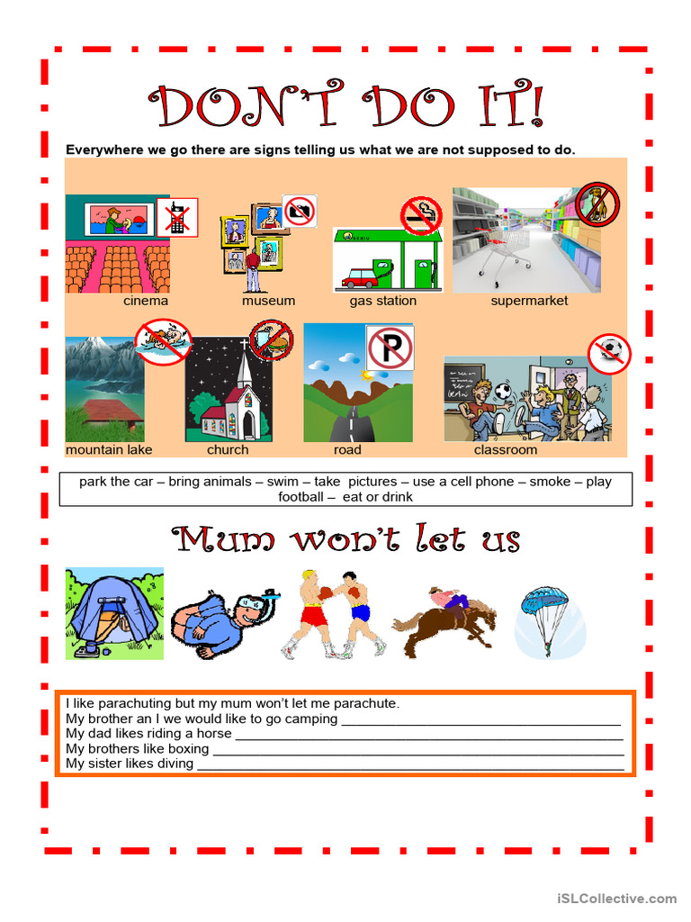 Signs of Prohibited Activities | PDF
