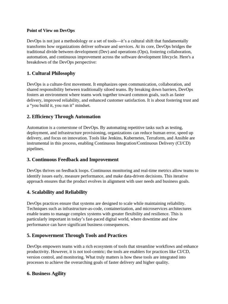 Understanding DevOps Culture and Practices | PDF | Computing | Business