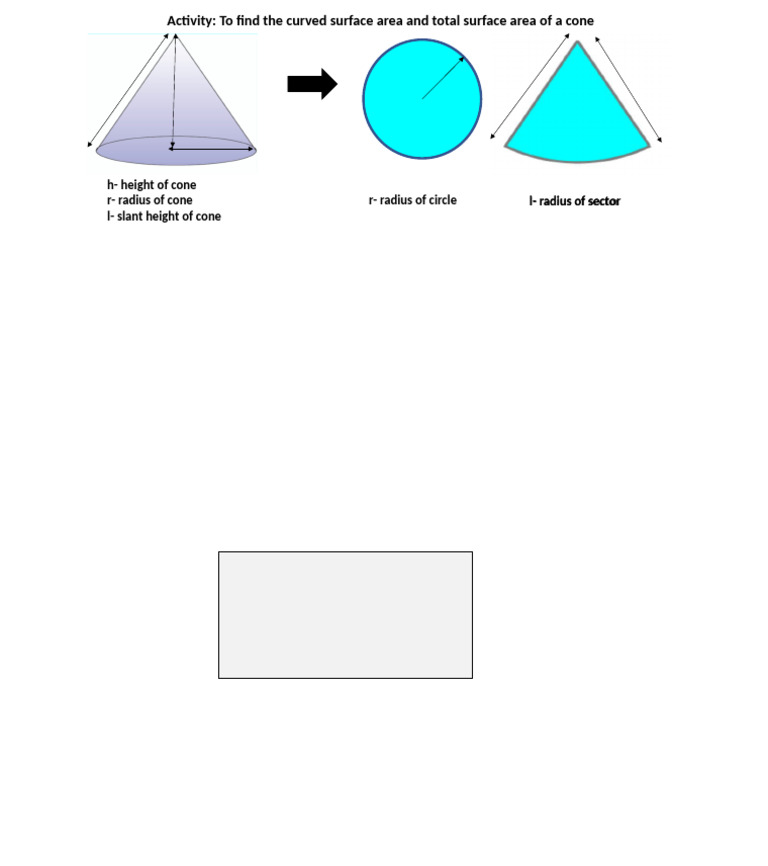 Cone Surface Area Calculation Guide | PDF