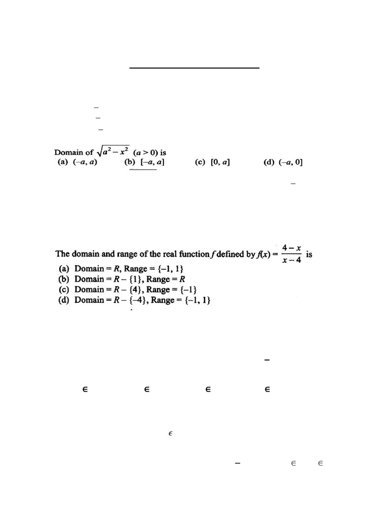 Class 11 Relations and Functions Guide | PDF