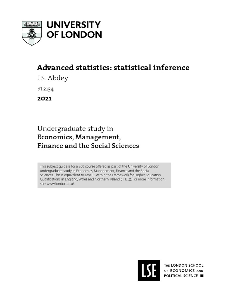 ST2134 ASSI 2021 Guide | PDF | Statistical Hypothesis Testing | Estimator
